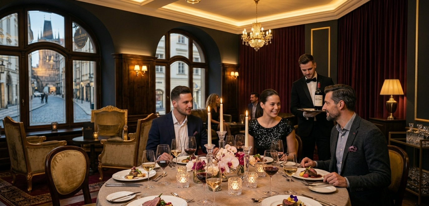 Kasino atmosféra v elegantním prostoru