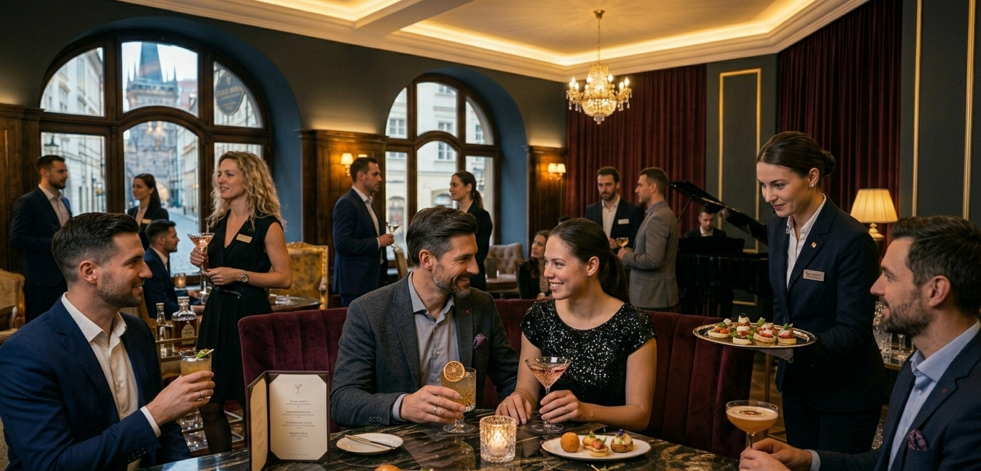 Elegantní lounge s prémiovými koktejly